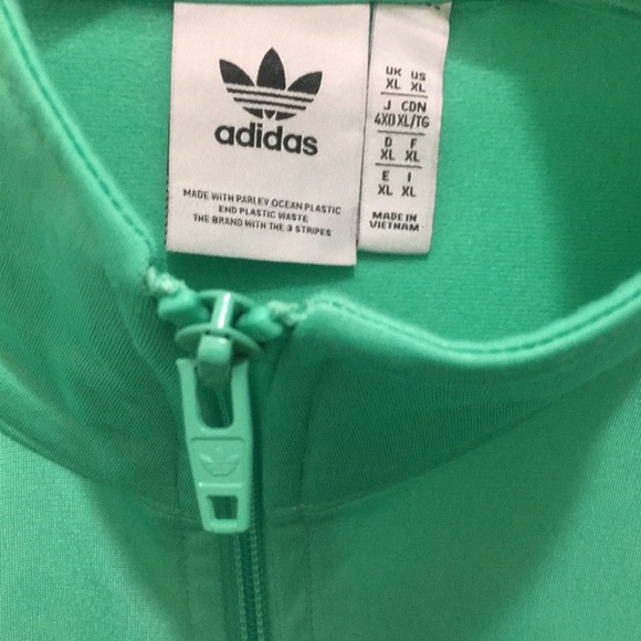 Adidas Tracksuit Sea-Foam Green warmup suit sweatsuit jacket pants set 2pc EUC - Picture 3 of 16